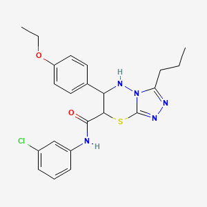 N-(3-chlorophenyl)-6-(4-ethoxyphenyl)-3-propyl-6,7-dihydro-5H-[1,2,4]triazolo[3,4-b][1,3,4]thiadiazine-7-carboxamide