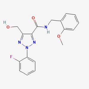 2-(2-fluorophenyl)-5-(hydroxymethyl)-N-(2-methoxybenzyl)-2H-1,2,3-triazole-4-carboxamide