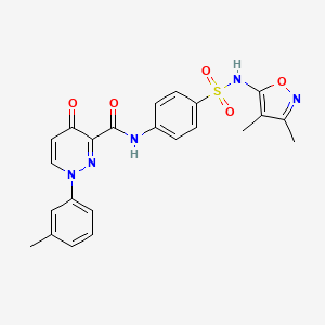 N-{4-[(3,4-dimethyl-1,2-oxazol-5-yl)sulfamoyl]phenyl}-1-(3-methylphenyl)-4-oxo-1,4-dihydropyridazine-3-carboxamide