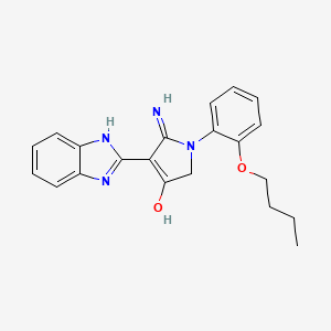 5-Amino-4-(1H-1,3-benzodiazol-2-YL)-1-(2-butoxyphenyl)-2,3-dihydro-1H-pyrrol-3-one