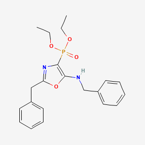 molecular formula C21H25N2O4P B11390237 Diethyl [2-benzyl-5-(benzylamino)-1,3-oxazol-4-yl]phosphonate 