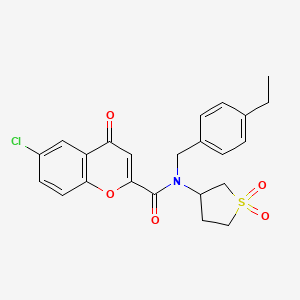 6-chloro-N-(1,1-dioxidotetrahydrothiophen-3-yl)-N-(4-ethylbenzyl)-4-oxo-4H-chromene-2-carboxamide