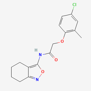 molecular formula C16H17ClN2O3 B11390247 2-(4-chloro-2-methylphenoxy)-N-(4,5,6,7-tetrahydro-2,1-benzoxazol-3-yl)acetamide 