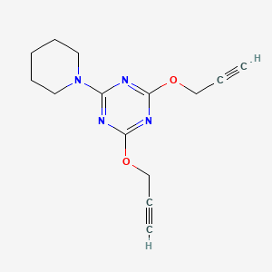 molecular formula C14H16N4O2 B11390248 2-(Piperidin-1-yl)-4,6-bis(prop-2-yn-1-yloxy)-1,3,5-triazine 