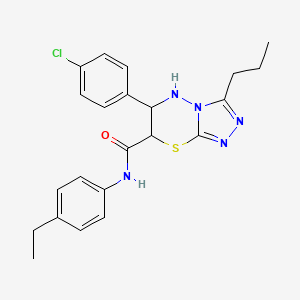 molecular formula C22H24ClN5OS B11390255 6-(4-chlorophenyl)-N-(4-ethylphenyl)-3-propyl-6,7-dihydro-5H-[1,2,4]triazolo[3,4-b][1,3,4]thiadiazine-7-carboxamide 