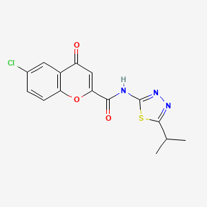 6-chloro-4-oxo-N-[5-(propan-2-yl)-1,3,4-thiadiazol-2-yl]-4H-chromene-2-carboxamide