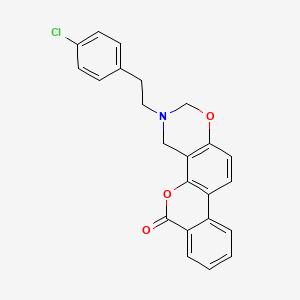 3-[2-(4-chlorophenyl)ethyl]-3,4-dihydro-2H,6H-benzo[3,4]chromeno[8,7-e][1,3]oxazin-6-one