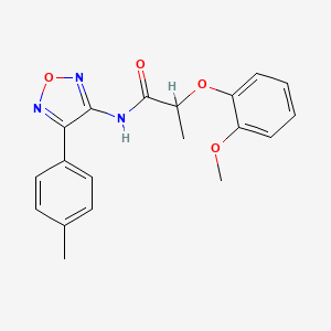 2-(2-methoxyphenoxy)-N-[4-(4-methylphenyl)-1,2,5-oxadiazol-3-yl]propanamide