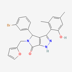 4-(3-bromophenyl)-5-(furan-2-ylmethyl)-3-(2-hydroxy-4,6-dimethylphenyl)-4,5-dihydropyrrolo[3,4-c]pyrazol-6(1H)-one