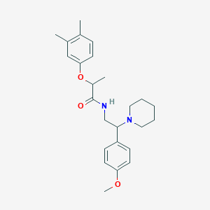 2-(3,4-dimethylphenoxy)-N-[2-(4-methoxyphenyl)-2-(piperidin-1-yl)ethyl]propanamide