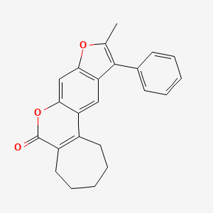 10-methyl-11-phenyl-2,3,4,5-tetrahydrocyclohepta[c]furo[3,2-g]chromen-6(1H)-one