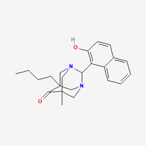 5-Butyl-2-(2-hydroxy-1-naphthyl)-7-methyl-1,3-diazatricyclo[3.3.1.1~3,7~]decan-6-one