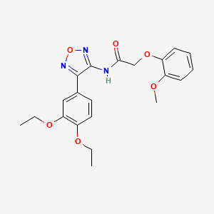 N-[4-(3,4-diethoxyphenyl)-1,2,5-oxadiazol-3-yl]-2-(2-methoxyphenoxy)acetamide