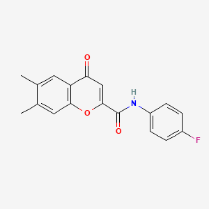 N-(4-fluorophenyl)-6,7-dimethyl-4-oxo-4H-chromene-2-carboxamide