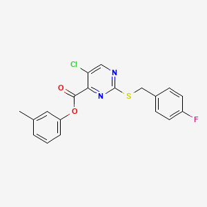 3-Methylphenyl 5-chloro-2-[(4-fluorobenzyl)sulfanyl]pyrimidine-4-carboxylate