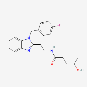 N-{2-[1-(4-fluorobenzyl)-1H-benzimidazol-2-yl]ethyl}-4-hydroxypentanamide