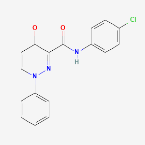 molecular formula C17H12ClN3O2 B11390469 N-(4-chlorophenyl)-4-oxo-1-phenyl-1,4-dihydropyridazine-3-carboxamide 