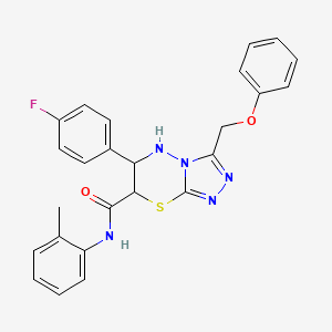 6-(4-fluorophenyl)-N-(2-methylphenyl)-3-(phenoxymethyl)-6,7-dihydro-5H-[1,2,4]triazolo[3,4-b][1,3,4]thiadiazine-7-carboxamide