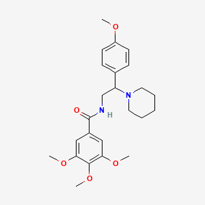 molecular formula C24H32N2O5 B11390482 3,4,5-trimethoxy-N-[2-(4-methoxyphenyl)-2-piperidin-1-ylethyl]benzamide 