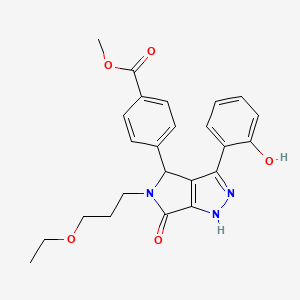 Methyl 4-[5-(3-ethoxypropyl)-3-(2-hydroxyphenyl)-6-oxo-1,4,5,6-tetrahydropyrrolo[3,4-c]pyrazol-4-yl]benzoate