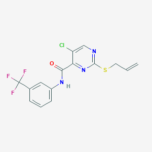 5-chloro-2-(prop-2-en-1-ylsulfanyl)-N-[3-(trifluoromethyl)phenyl]pyrimidine-4-carboxamide