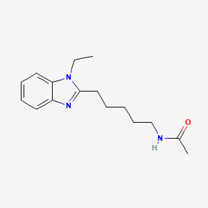 molecular formula C16H23N3O B11390560 N-[5-(1-ethyl-1H-benzimidazol-2-yl)pentyl]acetamide 