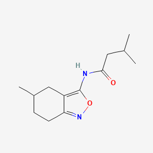 molecular formula C13H20N2O2 B11390561 3-methyl-N-(5-methyl-4,5,6,7-tetrahydro-2,1-benzoxazol-3-yl)butanamide 