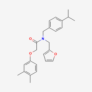 2-(3,4-dimethylphenoxy)-N-(furan-2-ylmethyl)-N-[4-(propan-2-yl)benzyl]acetamide