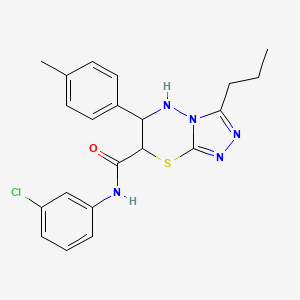 N-(3-chlorophenyl)-6-(4-methylphenyl)-3-propyl-6,7-dihydro-5H-[1,2,4]triazolo[3,4-b][1,3,4]thiadiazine-7-carboxamide