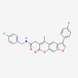 N-(4-chlorobenzyl)-2-[3-(4-fluorophenyl)-5-methyl-7-oxo-7H-furo[3,2-g]chromen-6-yl]acetamide