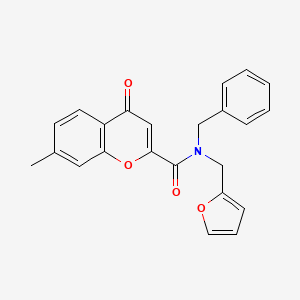 N-benzyl-N-(furan-2-ylmethyl)-7-methyl-4-oxo-4H-chromene-2-carboxamide