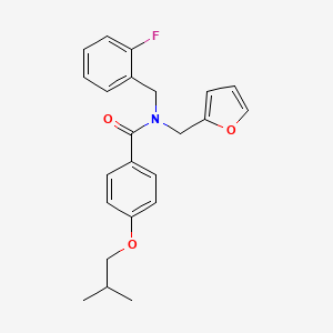 N-(2-fluorobenzyl)-N-(furan-2-ylmethyl)-4-(2-methylpropoxy)benzamide