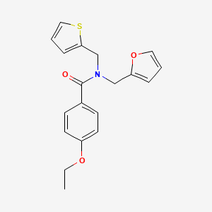 molecular formula C19H19NO3S B11390669 4-ethoxy-N-(furan-2-ylmethyl)-N-(thiophen-2-ylmethyl)benzamide 