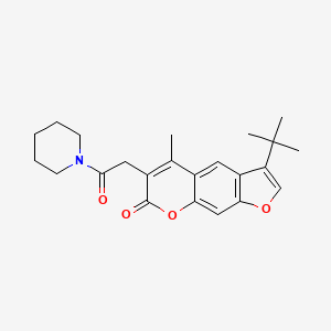 3-tert-butyl-5-methyl-6-[2-oxo-2-(piperidin-1-yl)ethyl]-7H-furo[3,2-g]chromen-7-one