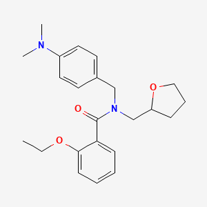 molecular formula C23H30N2O3 B11390698 N-[4-(dimethylamino)benzyl]-2-ethoxy-N-(tetrahydrofuran-2-ylmethyl)benzamide 