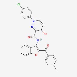 1-(4-chlorophenyl)-N-[2-(4-methylbenzoyl)-1-benzofuran-3-yl]-4-oxo-1,4-dihydropyridazine-3-carboxamide