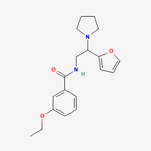 molecular formula C19H24N2O3 B11390725 3-ethoxy-N-[2-(furan-2-yl)-2-(pyrrolidin-1-yl)ethyl]benzamide 