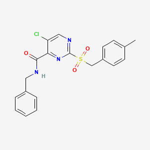 N-benzyl-5-chloro-2-[(4-methylbenzyl)sulfonyl]pyrimidine-4-carboxamide