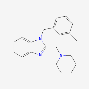 molecular formula C21H25N3 B11390736 1-(3-methylbenzyl)-2-(piperidin-1-ylmethyl)-1H-benzimidazole 