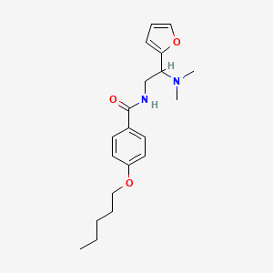 N-[2-(dimethylamino)-2-(furan-2-yl)ethyl]-4-(pentyloxy)benzamide