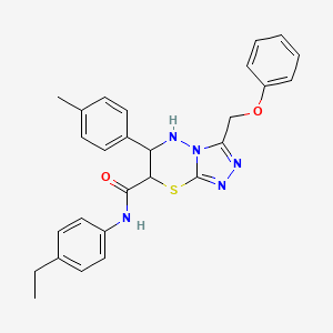 N-(4-ethylphenyl)-6-(4-methylphenyl)-3-(phenoxymethyl)-6,7-dihydro-5H-[1,2,4]triazolo[3,4-b][1,3,4]thiadiazine-7-carboxamide