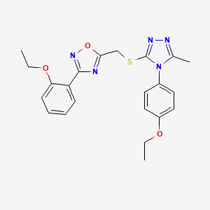 3-(2-ethoxyphenyl)-5-({[4-(4-ethoxyphenyl)-5-methyl-4H-1,2,4-triazol-3-yl]sulfanyl}methyl)-1,2,4-oxadiazole