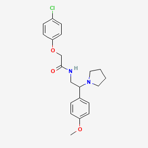 molecular formula C21H25ClN2O3 B11390755 2-(4-chlorophenoxy)-N-[2-(4-methoxyphenyl)-2-(pyrrolidin-1-yl)ethyl]acetamide 