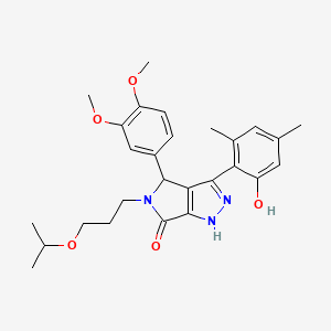 4-(3,4-dimethoxyphenyl)-3-(2-hydroxy-4,6-dimethylphenyl)-5-[3-(propan-2-yloxy)propyl]-4,5-dihydropyrrolo[3,4-c]pyrazol-6(1H)-one