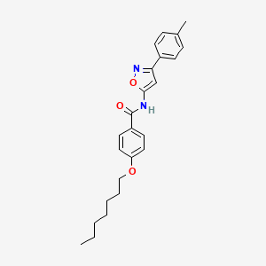 4-(heptyloxy)-N-[3-(4-methylphenyl)-1,2-oxazol-5-yl]benzamide