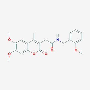 2-(6,7-dimethoxy-4-methyl-2-oxo-2H-chromen-3-yl)-N-(2-methoxybenzyl)acetamide