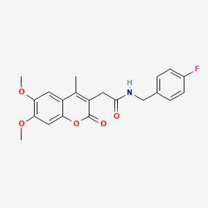 2-(6,7-dimethoxy-4-methyl-2-oxo-2H-chromen-3-yl)-N-(4-fluorobenzyl)acetamide