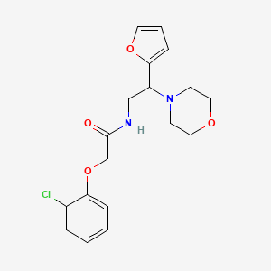 molecular formula C18H21ClN2O4 B11390850 2-(2-chlorophenoxy)-N-[2-(furan-2-yl)-2-(morpholin-4-yl)ethyl]acetamide 