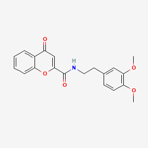 molecular formula C20H19NO5 B11390857 N-[2-(3,4-dimethoxyphenyl)ethyl]-4-oxo-4H-chromene-2-carboxamide 