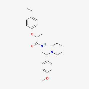 molecular formula C25H34N2O3 B11390866 2-(4-ethylphenoxy)-N-[2-(4-methoxyphenyl)-2-(piperidin-1-yl)ethyl]propanamide 